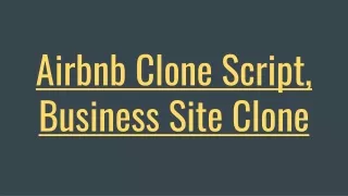 airbnb clone script business site clone