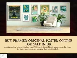 Buy Framed Original Poster Online For Sale In UK
