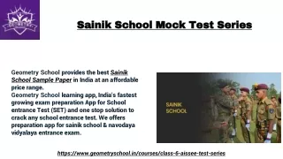 sainik school mock test series