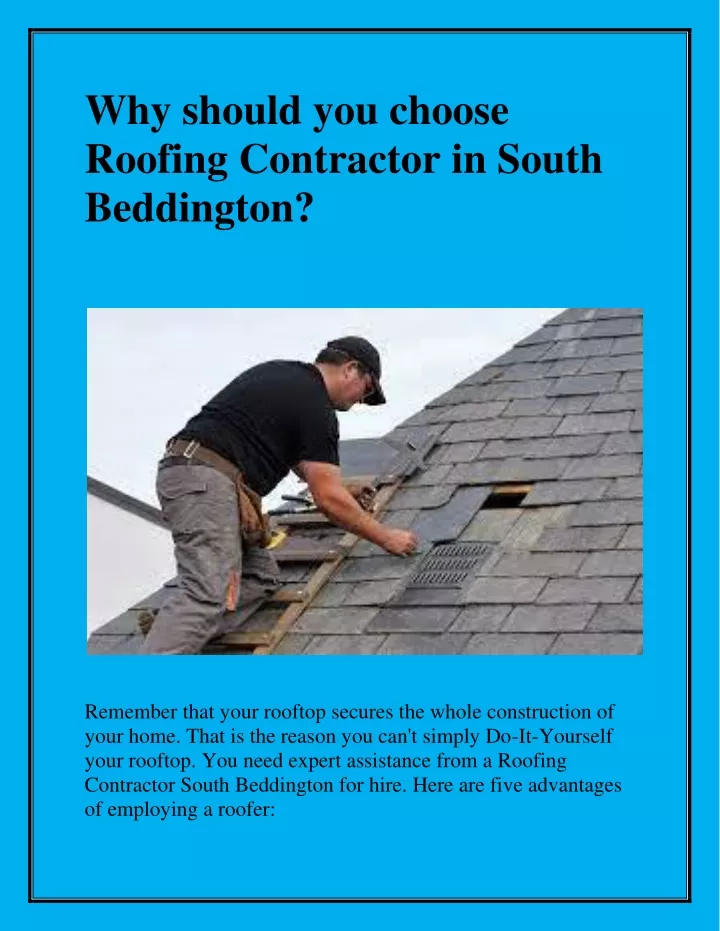 why should you choose roofing contractor in south