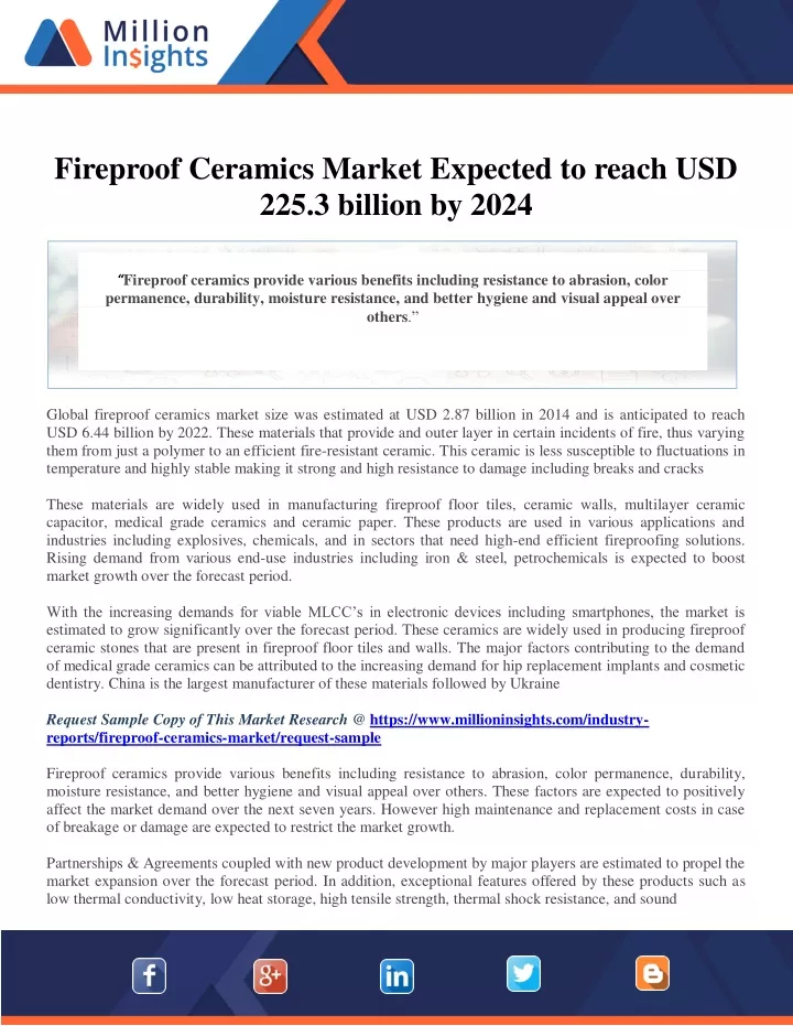 fireproof ceramics market expected to reach