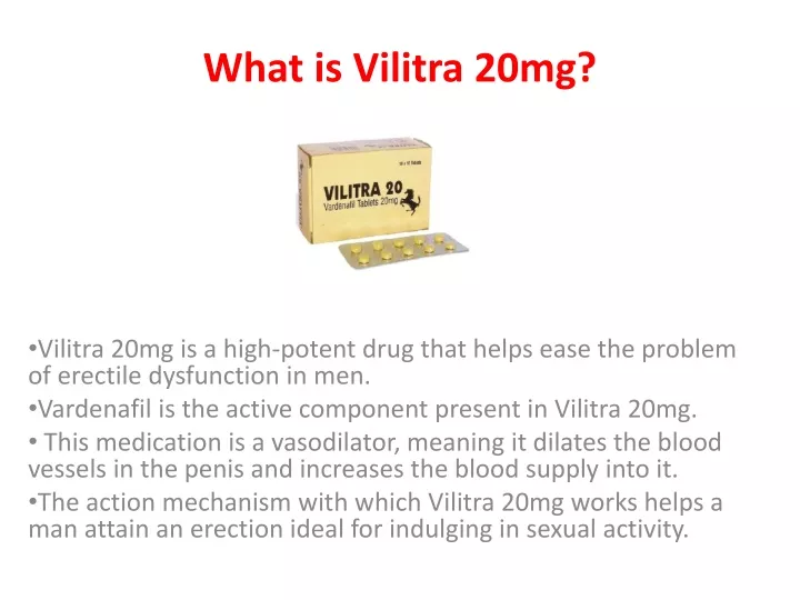 what is vilitra 20mg