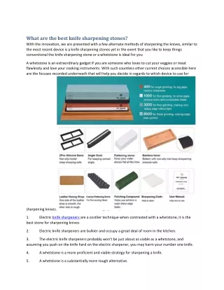 what are the best knife sharpening stones with