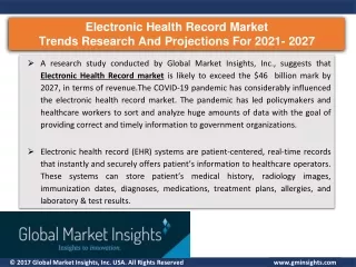 Electronic health record systems market 2021 to 2027, key industry players & gro