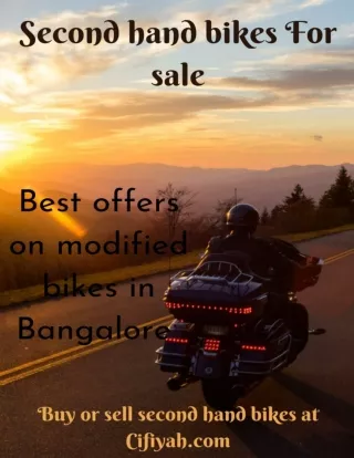 Unique Offers On   Second hand Modified Bikes For Sale In Bangalore