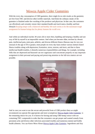 Wawza Apple Cider Gummies