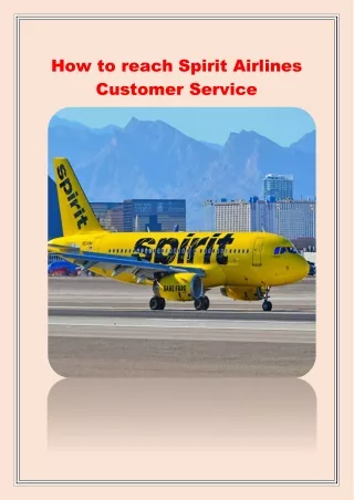 How to reach Spirit Airlines Customer Service