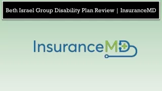 Beth Israel Group Disability Plan Review  - InsuranceMD