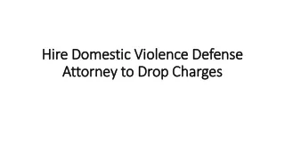 Hire Domestic Violence Defense Attorney to Drop Charges
