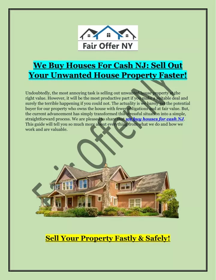 we buy houses for cash nj sell out your unwanted