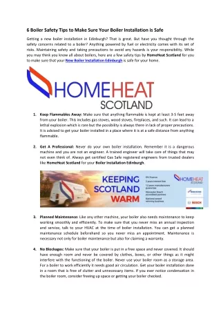 6 Boiler Safety Tips to Make Sure Your Boiler Installation is Safe