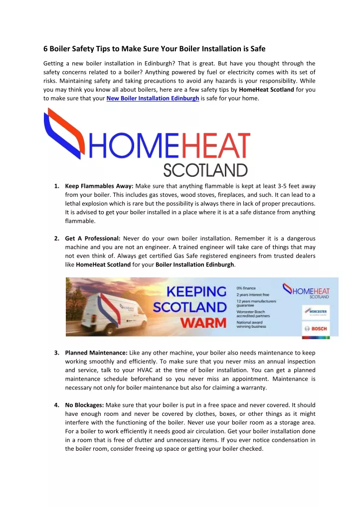 6 boiler safety tips to make sure your boiler
