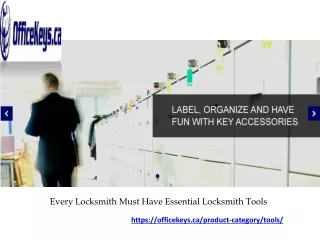every locksmith must have essential locksmith