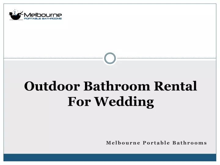 outdoor bathroom rental for wedding