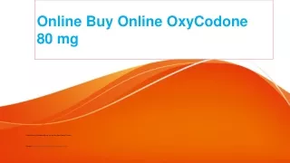Oxycodone 80 mg