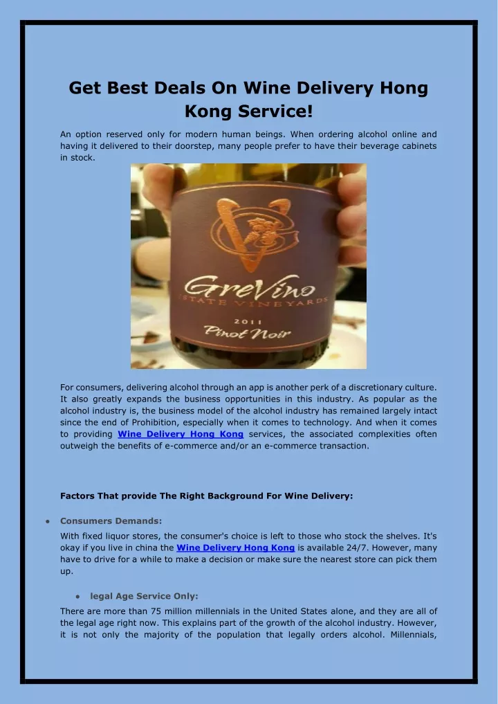 get best deals on wine delivery hong kong service