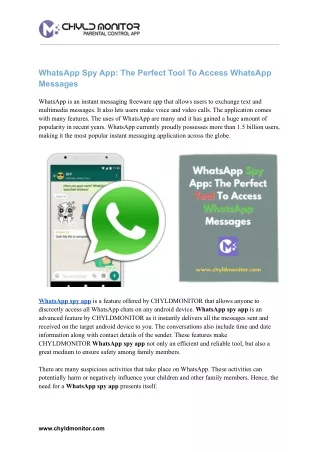 WhatsApp Spy App_ The Perfect Tool To Access WhatsApp Messages