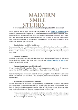 how to look after your braces while self