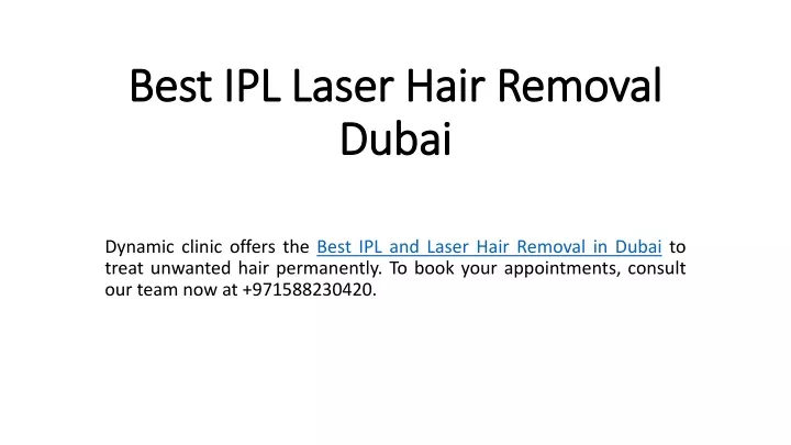 best ipl laser hair removal dubai