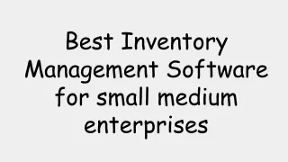 best inventory management software for small