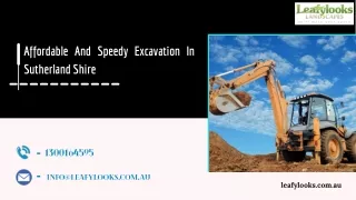 Affordable And Speedy Excavation In Sutherland Shire