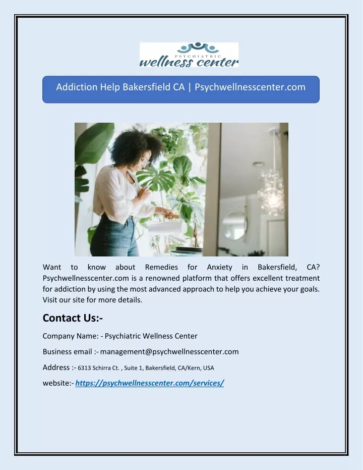 addiction help bakersfield ca psychwellnesscenter