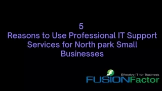5 Reasons to Use Professional IT Support Services for North park Small Businesses