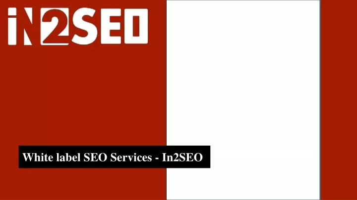 white label seo services in2seo