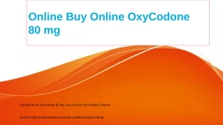 Oxycodone 80 mg
