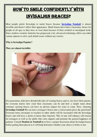 How To Smile Confidently With Invisalign Braces