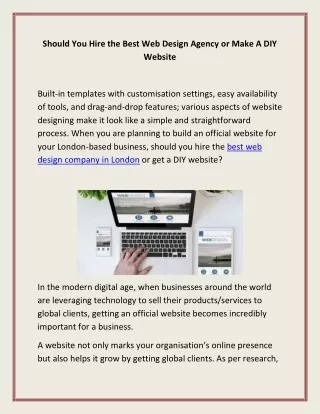 The best web design company in London