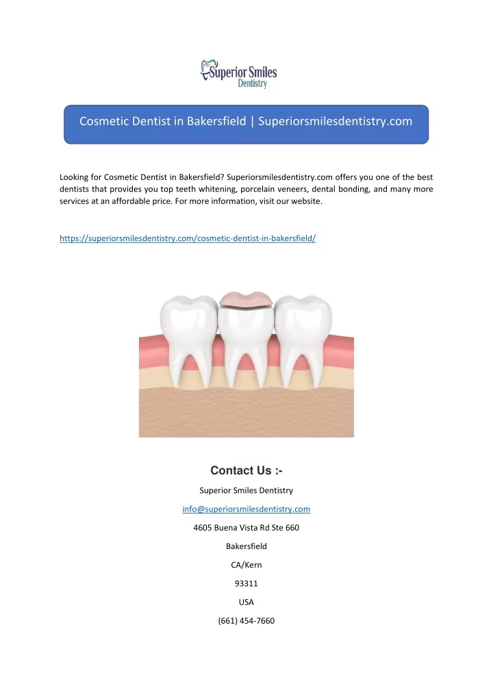 cosmetic dentist in bakersfield