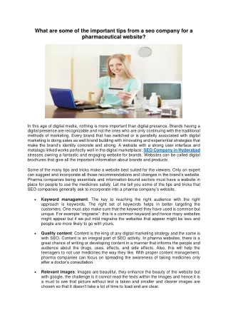 what are some of the important tips from