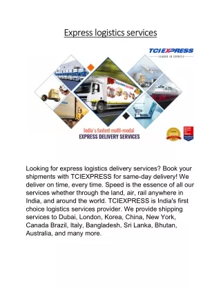 express logistics services express logistics