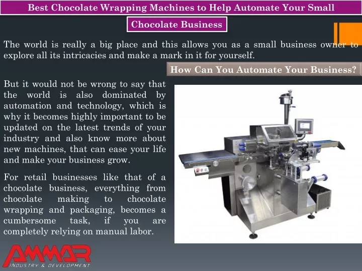 best chocolate wrapping machines to help automate