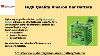 High Quality Amaron Car Battery