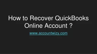 how to recover quickbooks online account