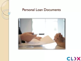 personal loan documents