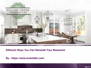 Different Ways You Can Remodel Your Basement