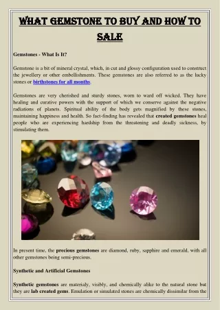 what gemstone to buy and how to what gemstone