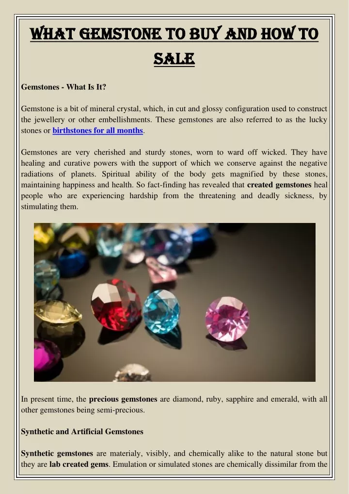 what gemstone to buy and how to what gemstone