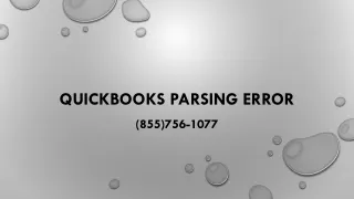 QuickBooks Parsing Error