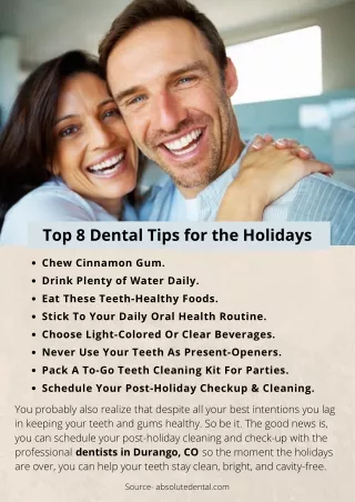 Top 8 Dental Tips for the Holidays