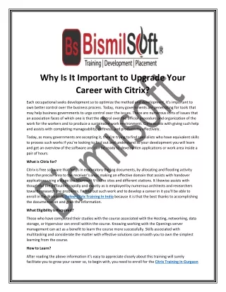 Why Is It Important to Upgrade Your Career with Citrix