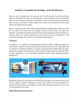 original vs compatible ink cartridges know