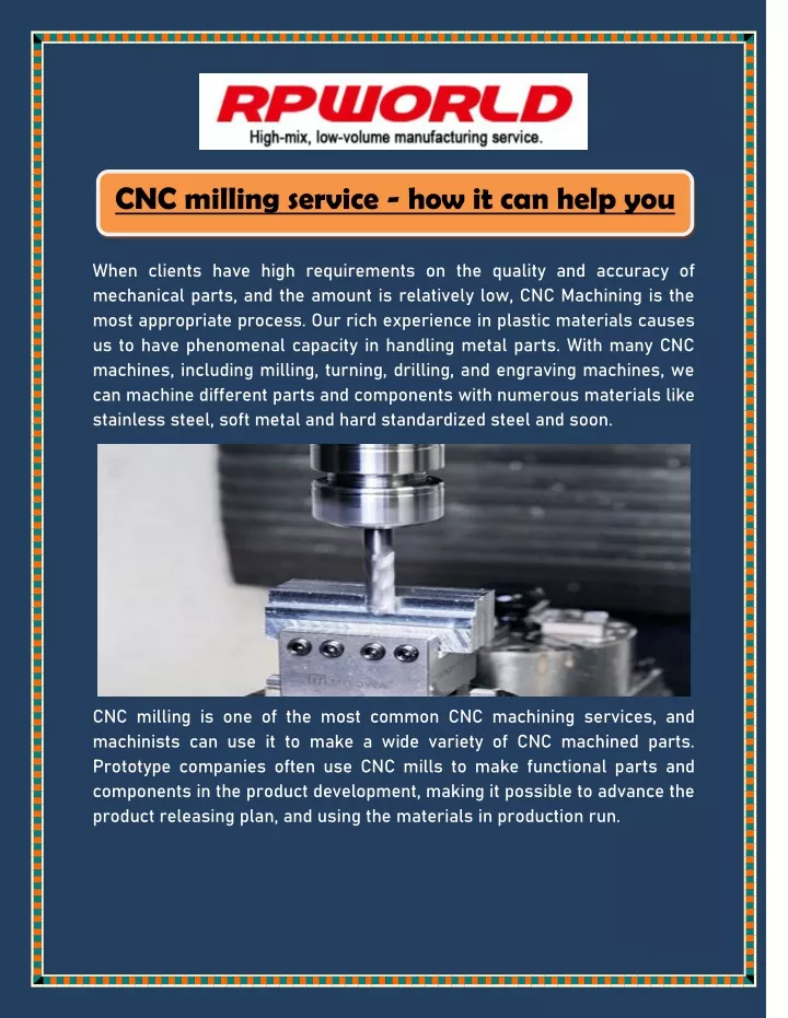 cnc milling service how it can help you