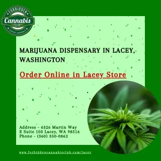 Marijuana store near me in Lacey WA, Forbidden Cannabis Club Lacey