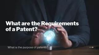 what are the requirements of a patent