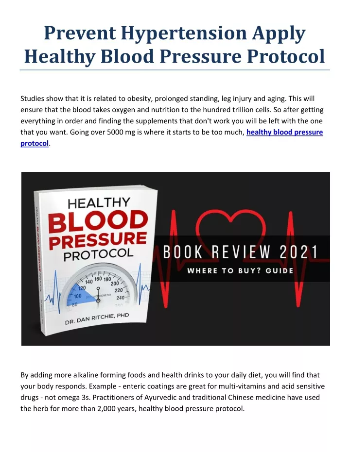 prevent hypertension apply healthy blood pressure