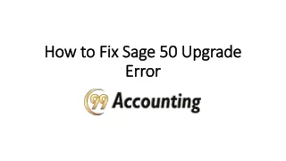 how to fix sage 50 upgrade error